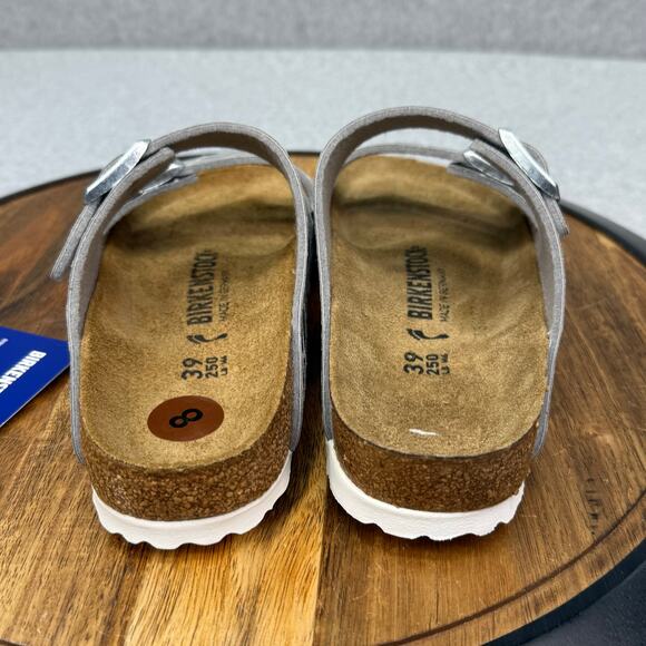 Birkenstock Gator Gleam Sandals Women's 8 (39) Narrow Silver Birko Flor NWT - Picture 4 of 6